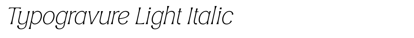 Typogravure Light Italic